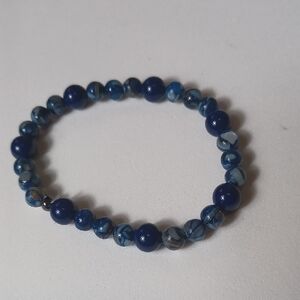 Blue Beaded Bracelet